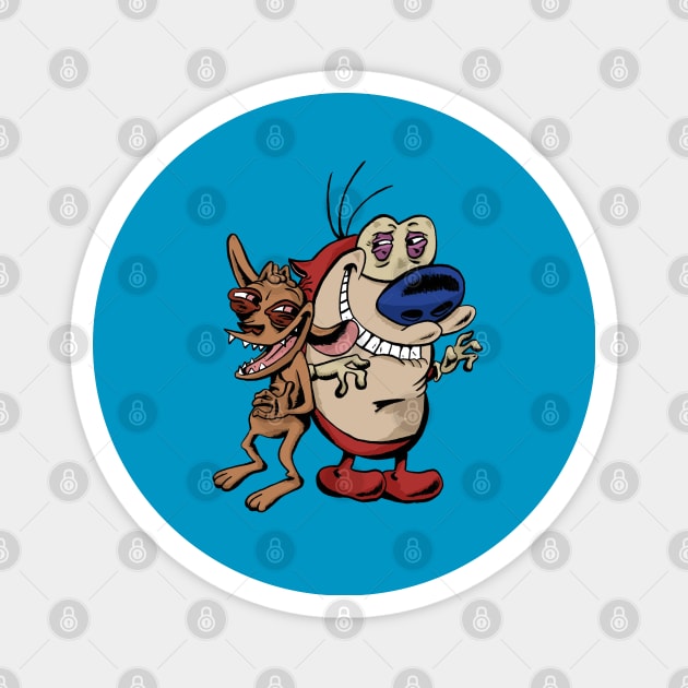 Ren and Stimpy Magnet by Black Snow Comics